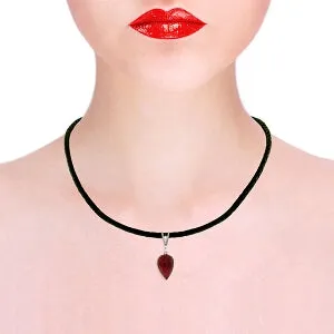 13.01 Carat 14K Solid White Gold Savoire Faire Ruby Necklace