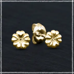 14k Gold Earrings Studs | Queen Of Hearts