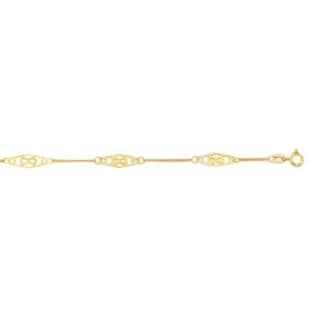 14K Gold Infinity Chain Bracelet