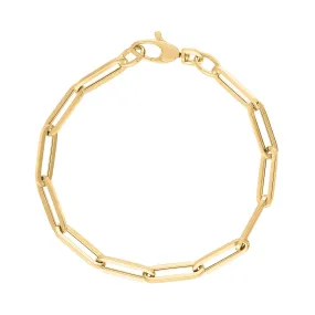 14KT GOLD MEDIUM LINK BRACELET FOR CHARMS