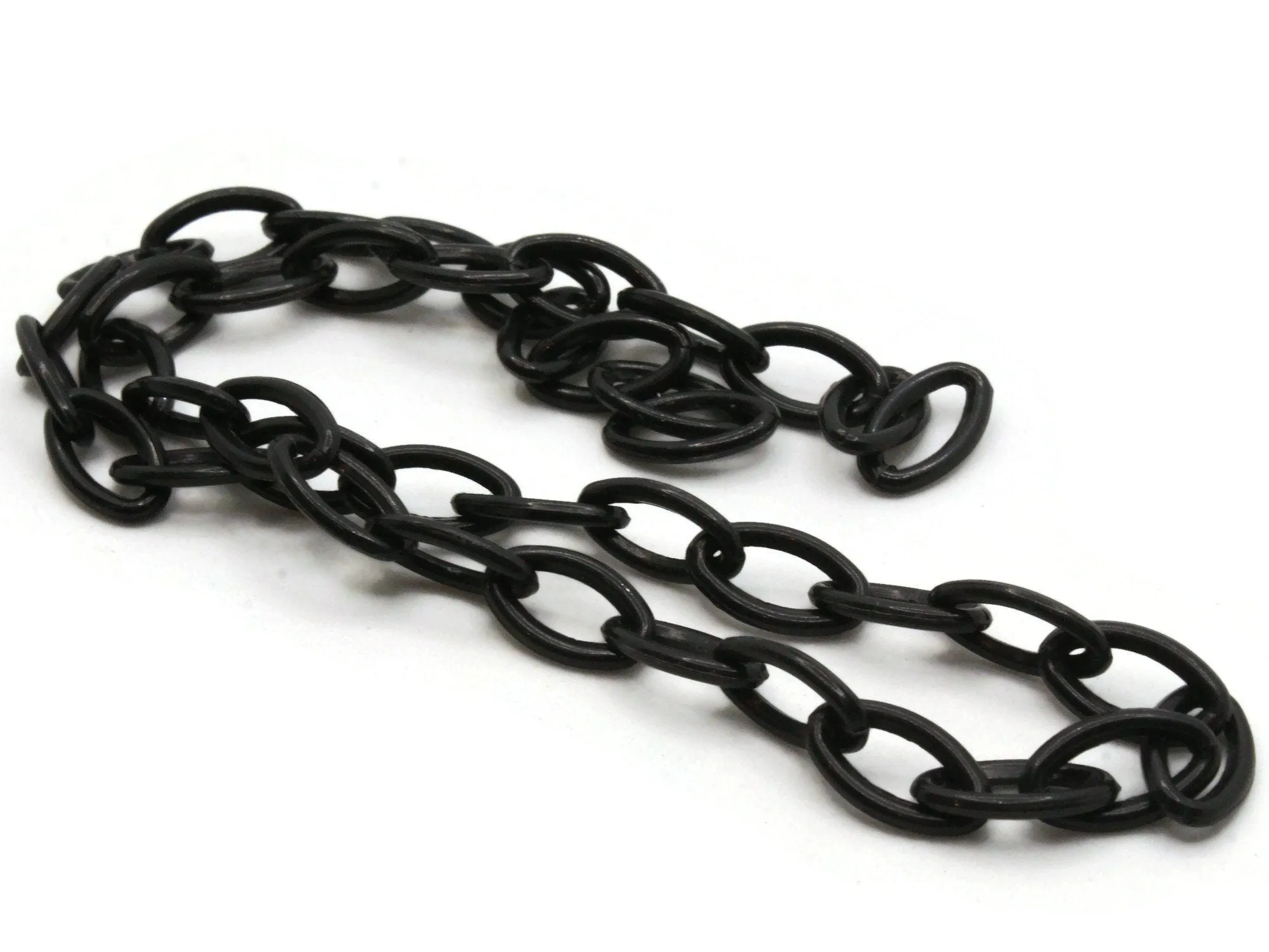 15.75 Inch  Black Plastic Oval Chain  40cm chain Jewelry Findings 13x8mm links Smileyboy