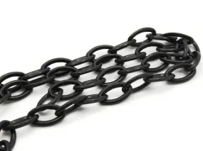 15.75 Inch  Black Plastic Oval Chain  40cm chain Jewelry Findings 13x8mm links Smileyboy