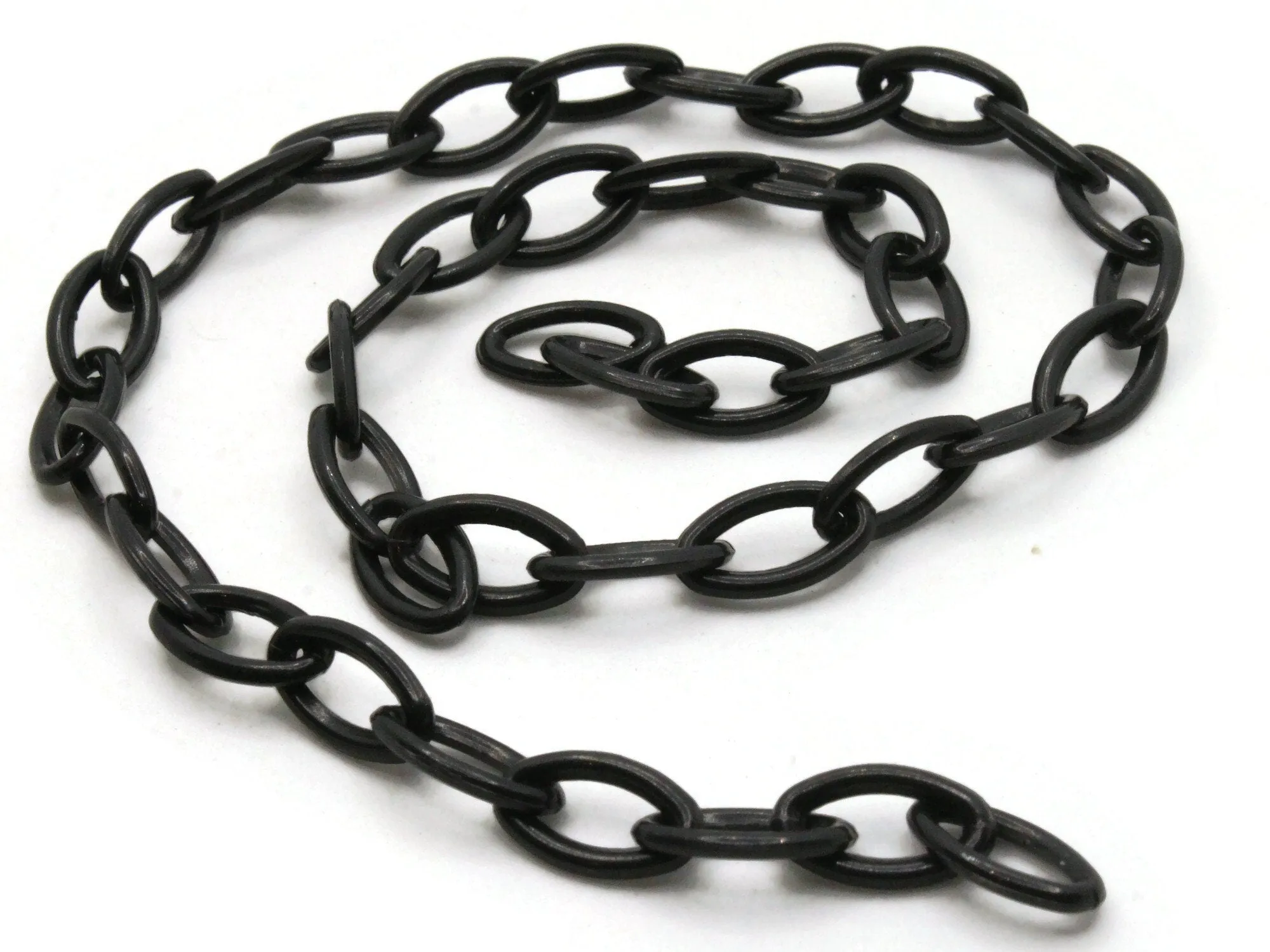 15.75 Inch  Black Plastic Oval Chain  40cm chain Jewelry Findings 13x8mm links Smileyboy