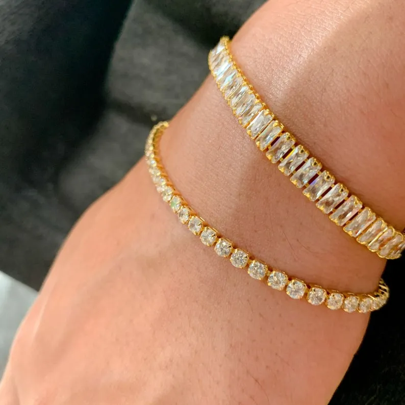 18K Gold-Filled Diamond Tennis bracelet