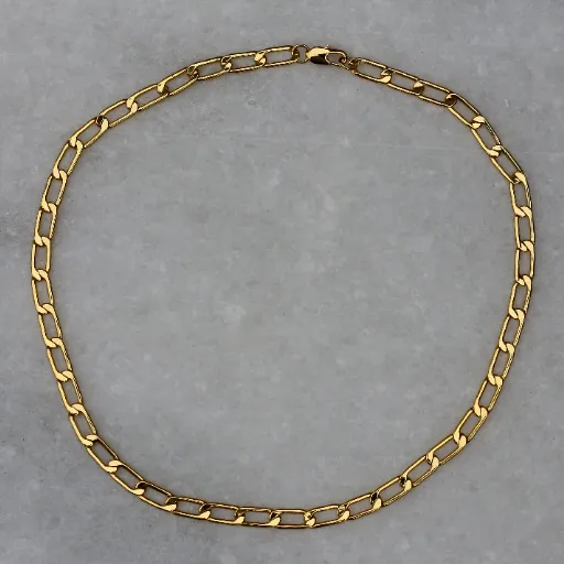 18K Gold-Filled Flat Link Chain Necklace