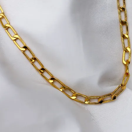 18K Gold-Filled Flat Link Chain Necklace