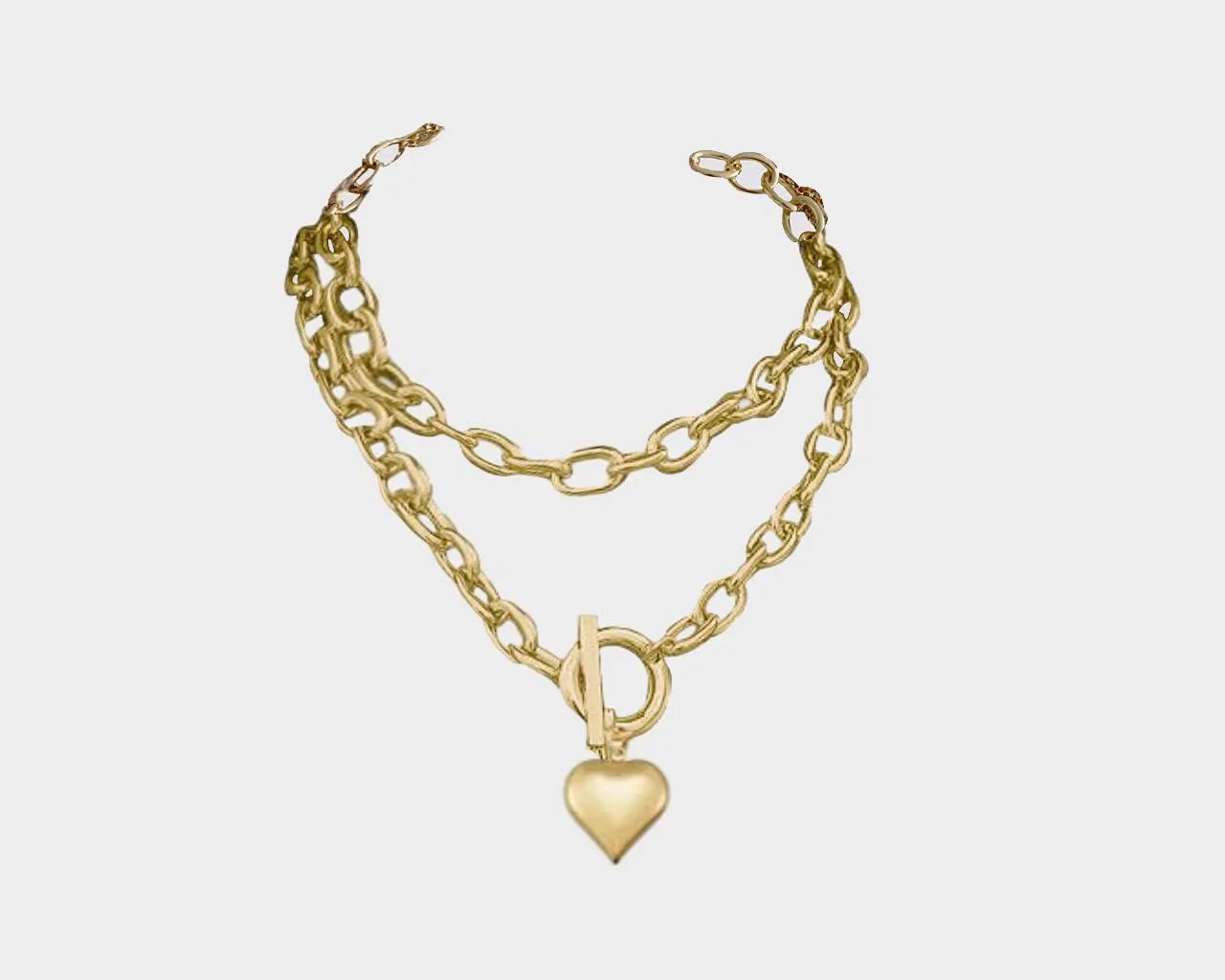 2.0 Large Link Multi Layer Gold Necklace - The Promise Roma