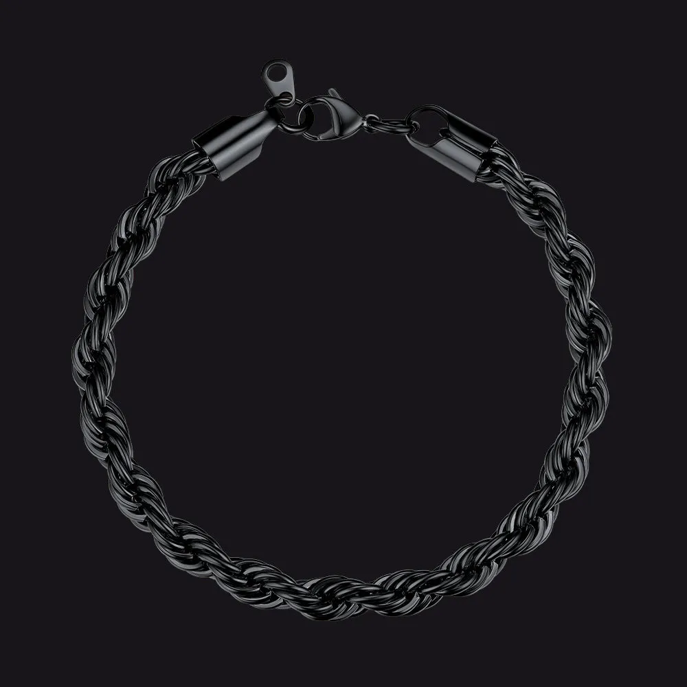 6MM Link Chain Rope Bracelet for Men Women