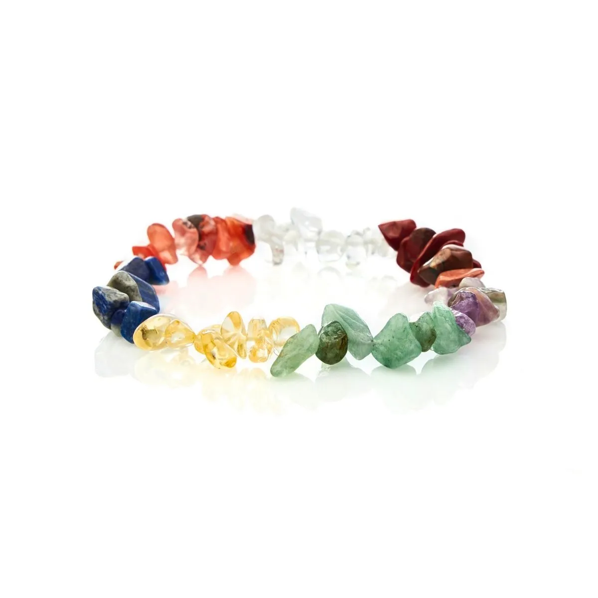 7 Chakra Raw Crystal Bracelet