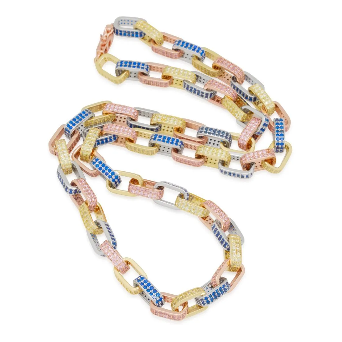 8mm Tri-Colored Barrier Link Chain