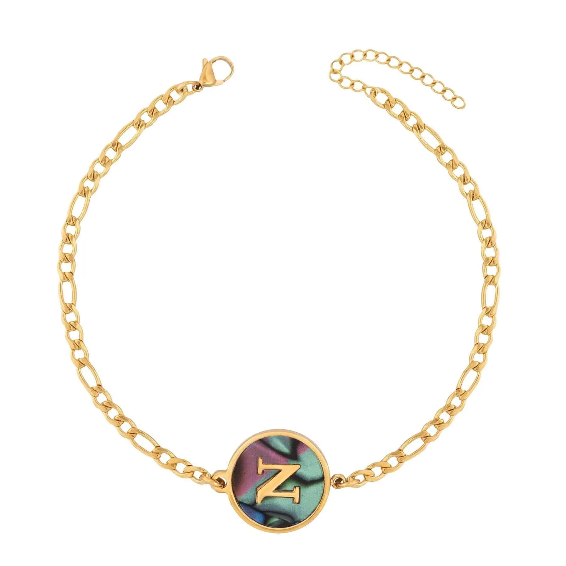 Abalone Initial Bracelet