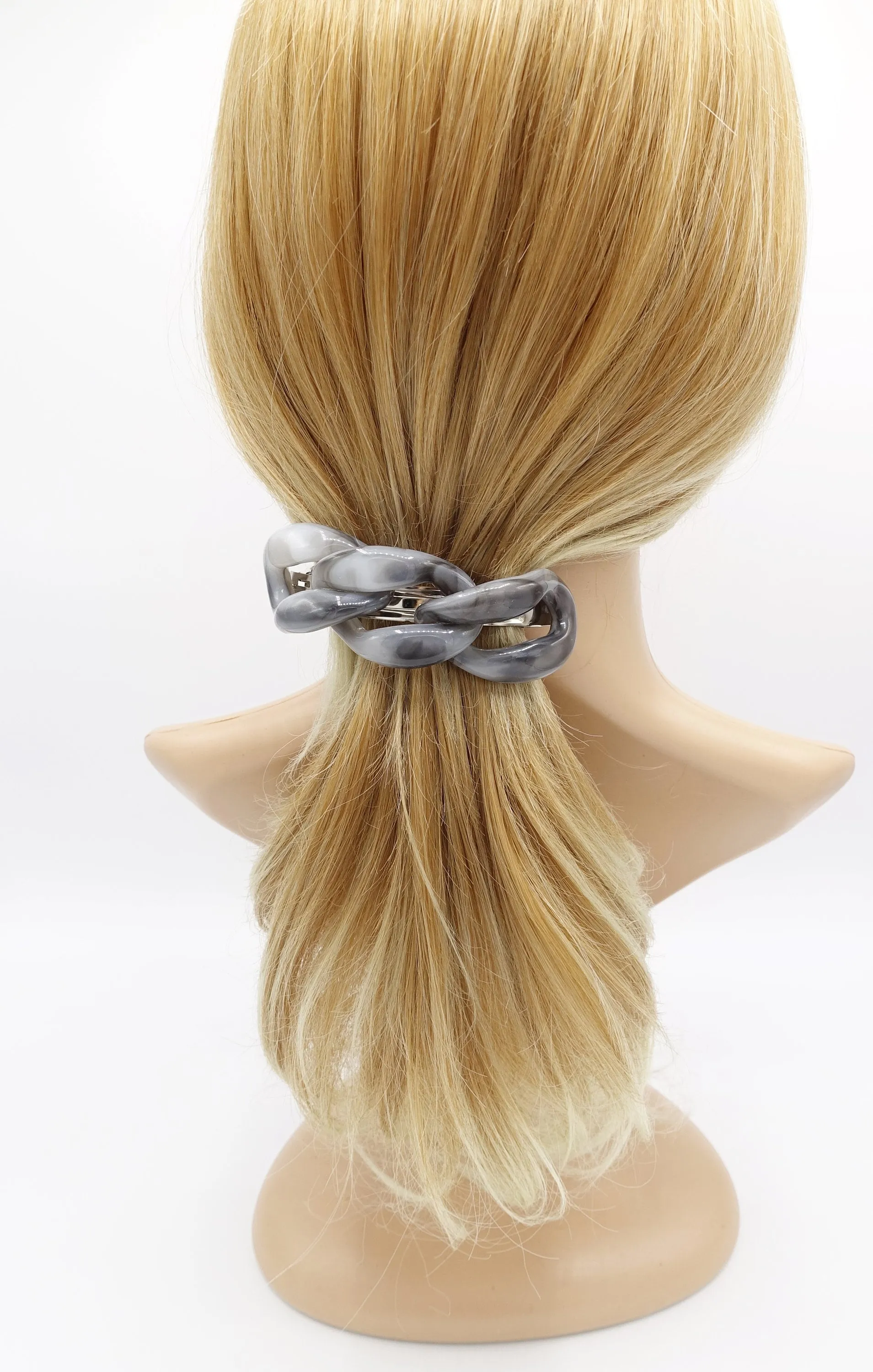 acrylic chain hair barrette