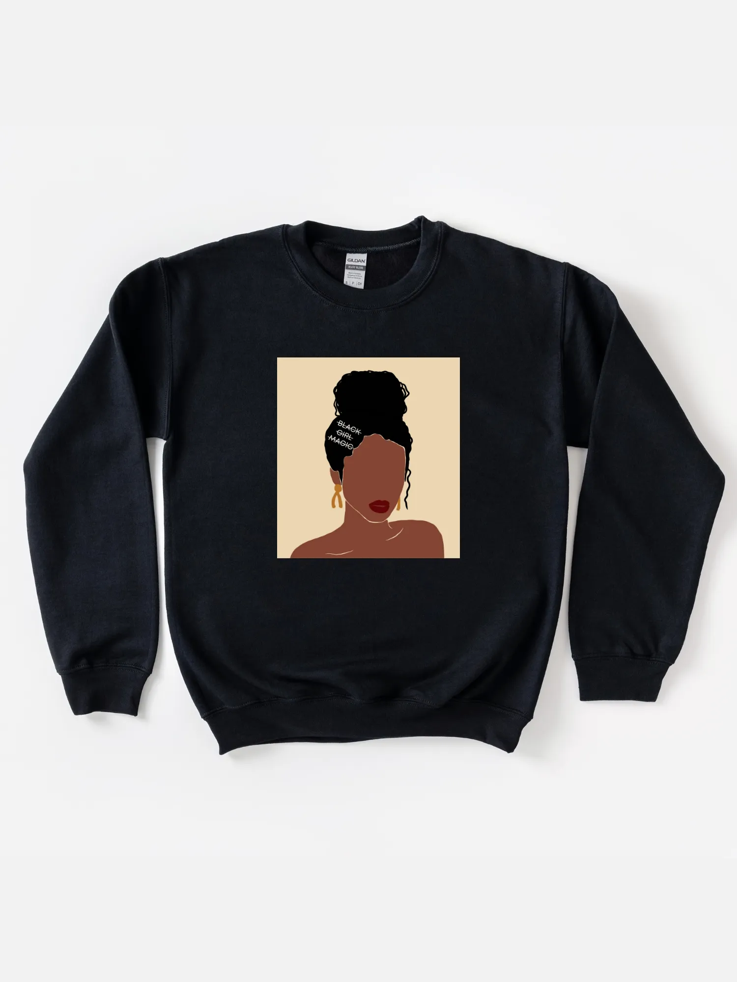 Adult Black Girl Magic Barrette Sweatshirt