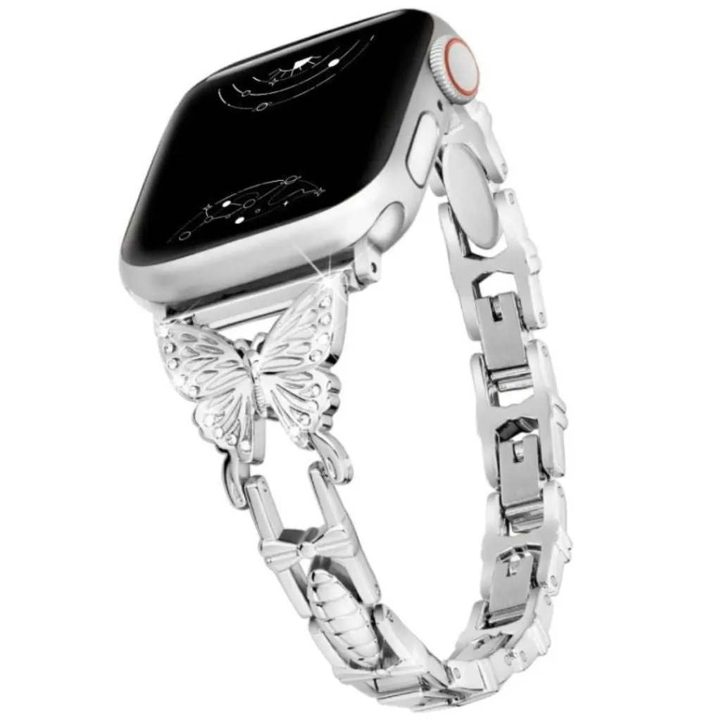 Amabilis Diamond Butterfly Stainless Steel Band