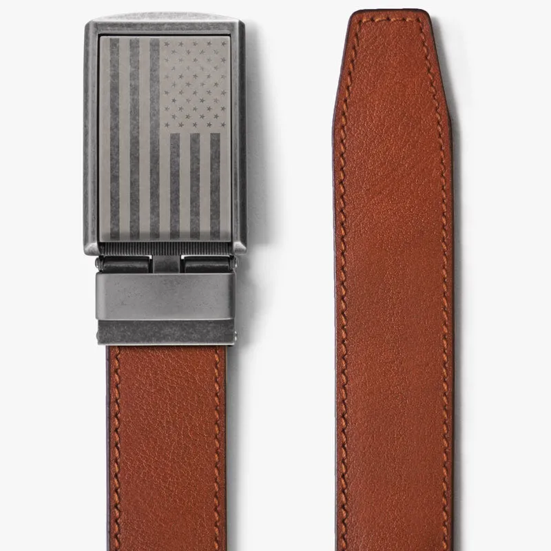 American Flag Full Grain Leather Belt