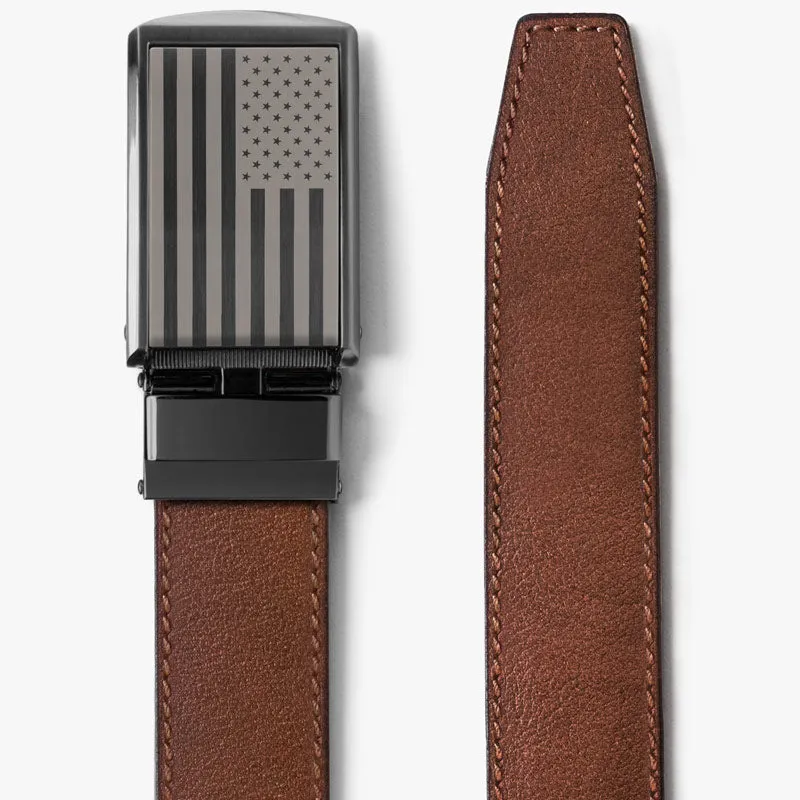 American Flag Full Grain Leather Belt