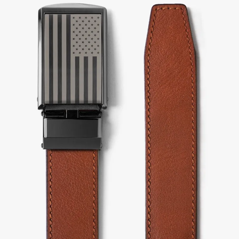 American Flag Full Grain Leather Belt