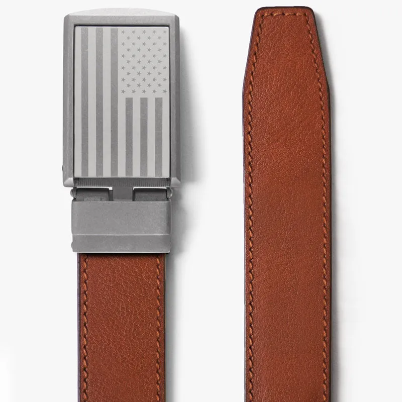 American Flag Full Grain Leather Belt