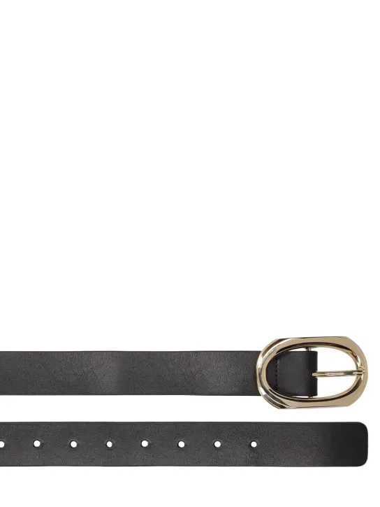 ANINE BING   Signature link leather belt 