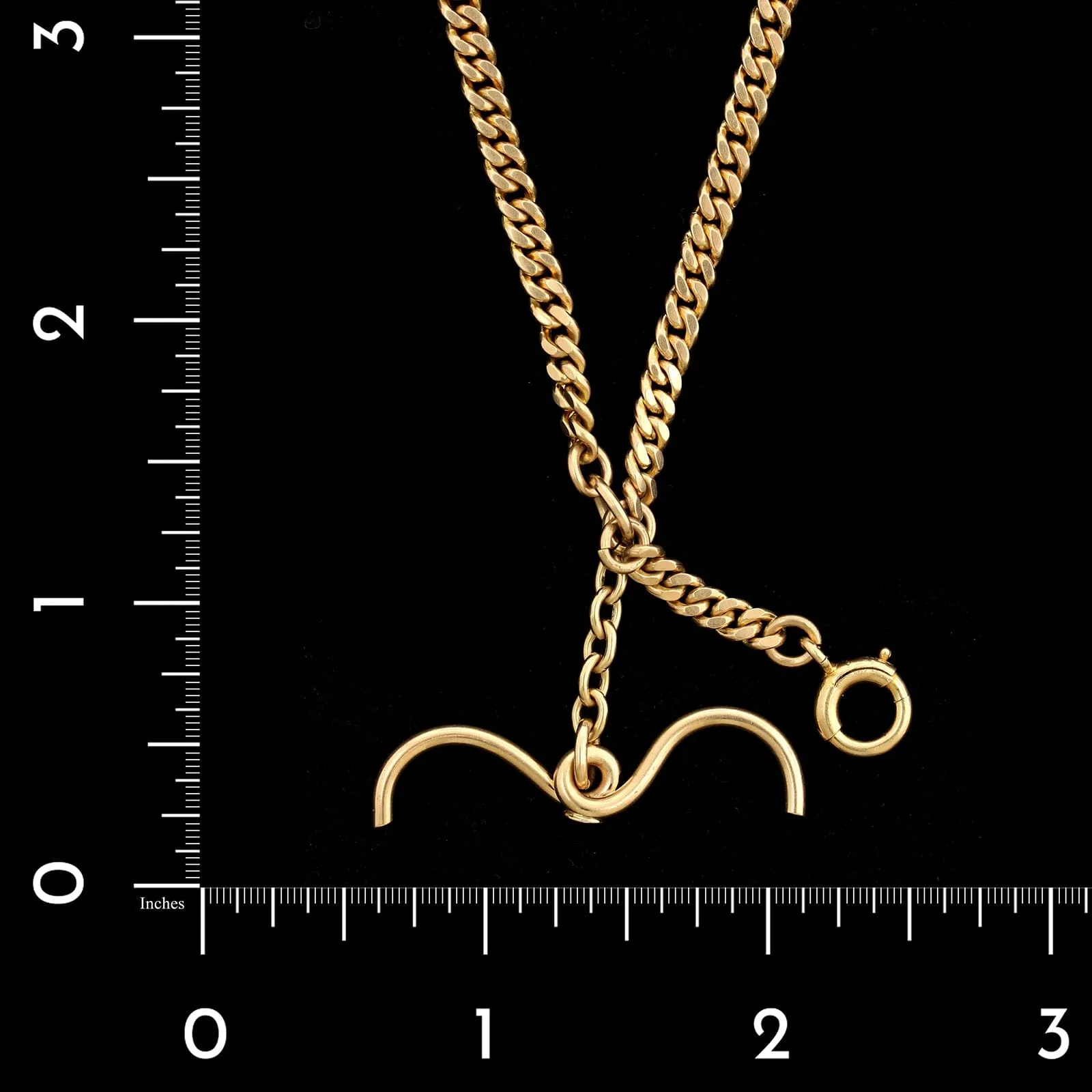 Antique 14k Yellow Gold Estate Double Albert Pocket Watch Chain