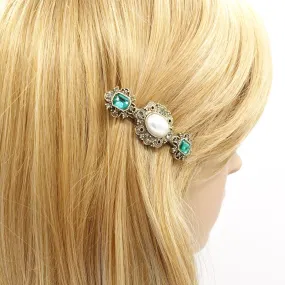 antique hair barrette jewel rhinestone baroque style hair accessory for women