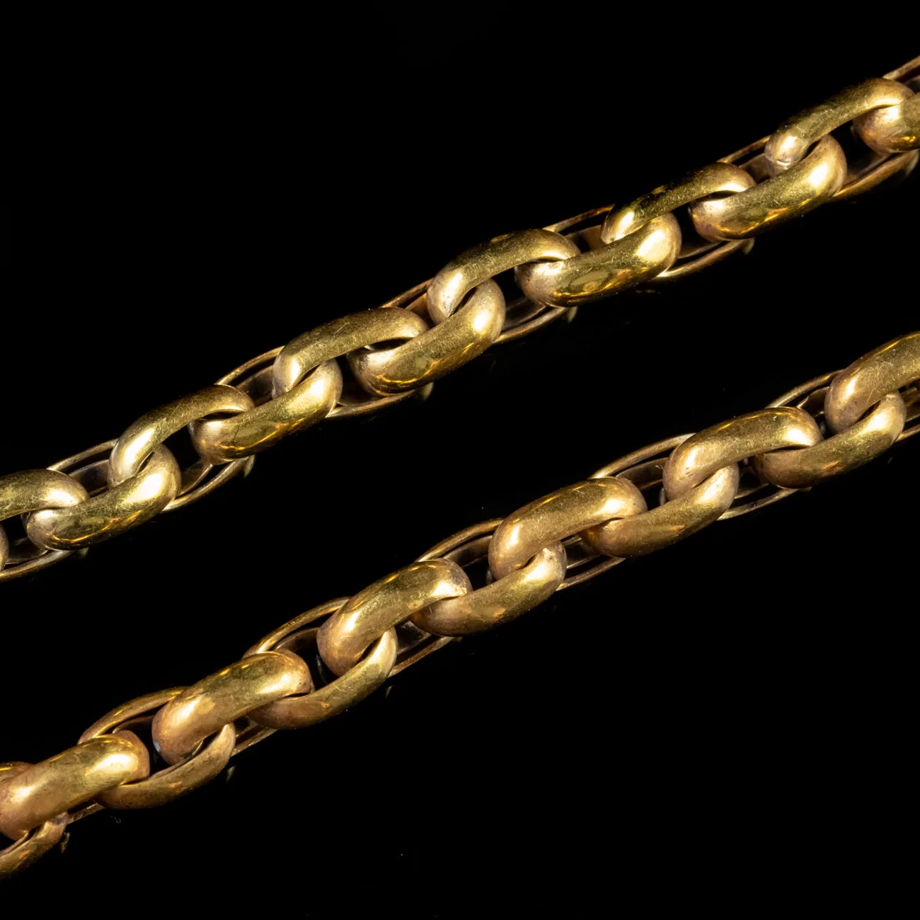 Antique Victorian Guard Chain 18Ct Gold Silver Circa 1880