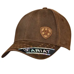 Ariat Brown Oilskin Barbed Wire Stitch Cap