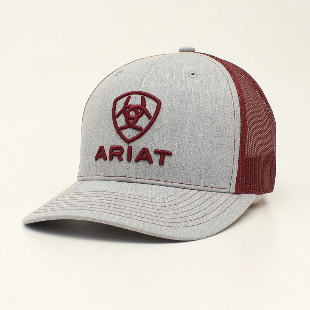 Ariat Logo Richardson 112 Fit Burgundy Cap