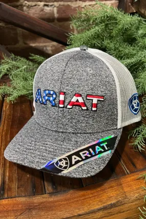 Ariat Men's Embroidered USA Flag Logo Cap