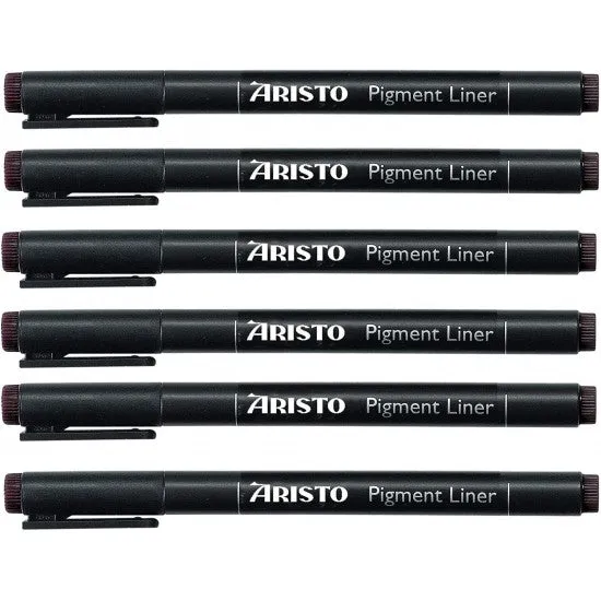 Aristo 0.05mm Pigment Liner- Set of 6 Pens