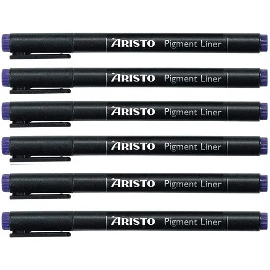 Aristo 0.1mm Pigment Liner- Set of 6 Pens