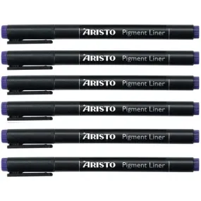 Aristo 0.1mm Pigment Liner- Set of 6 Pens