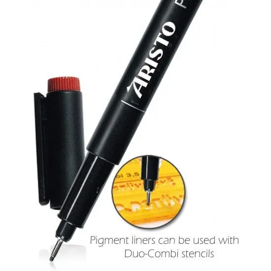 Aristo 0.4mm Pigment Liner- Set of 6 Pens