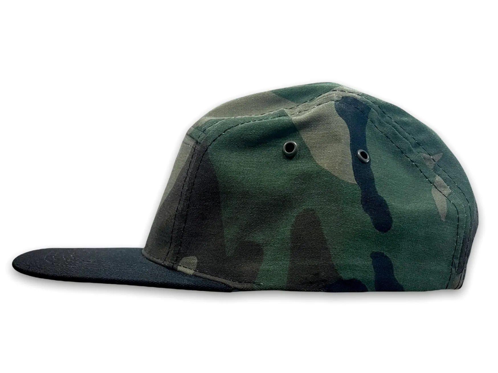 Army Fatigue/Black Five Panel Cap