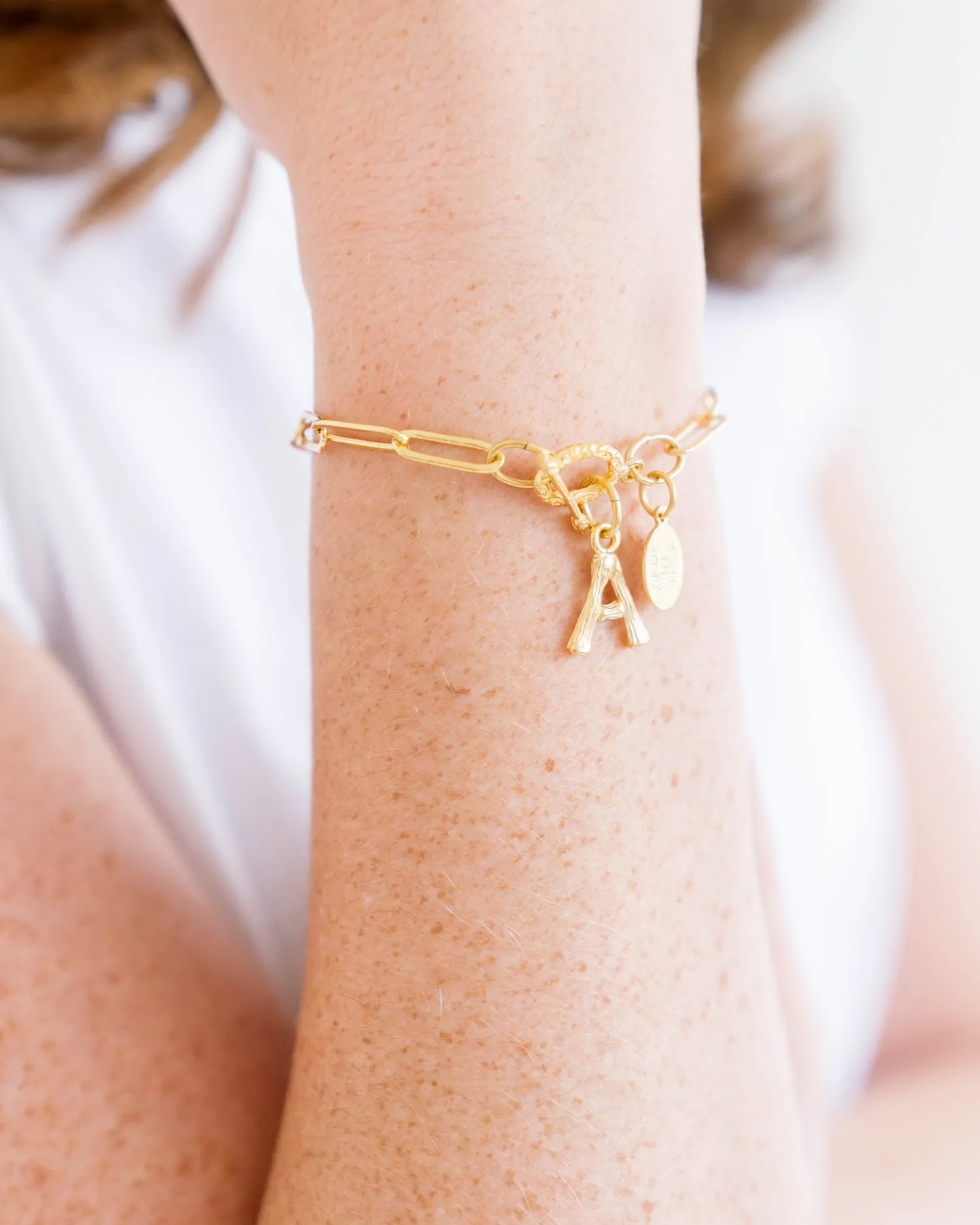 Bamboo Initial Bracelet