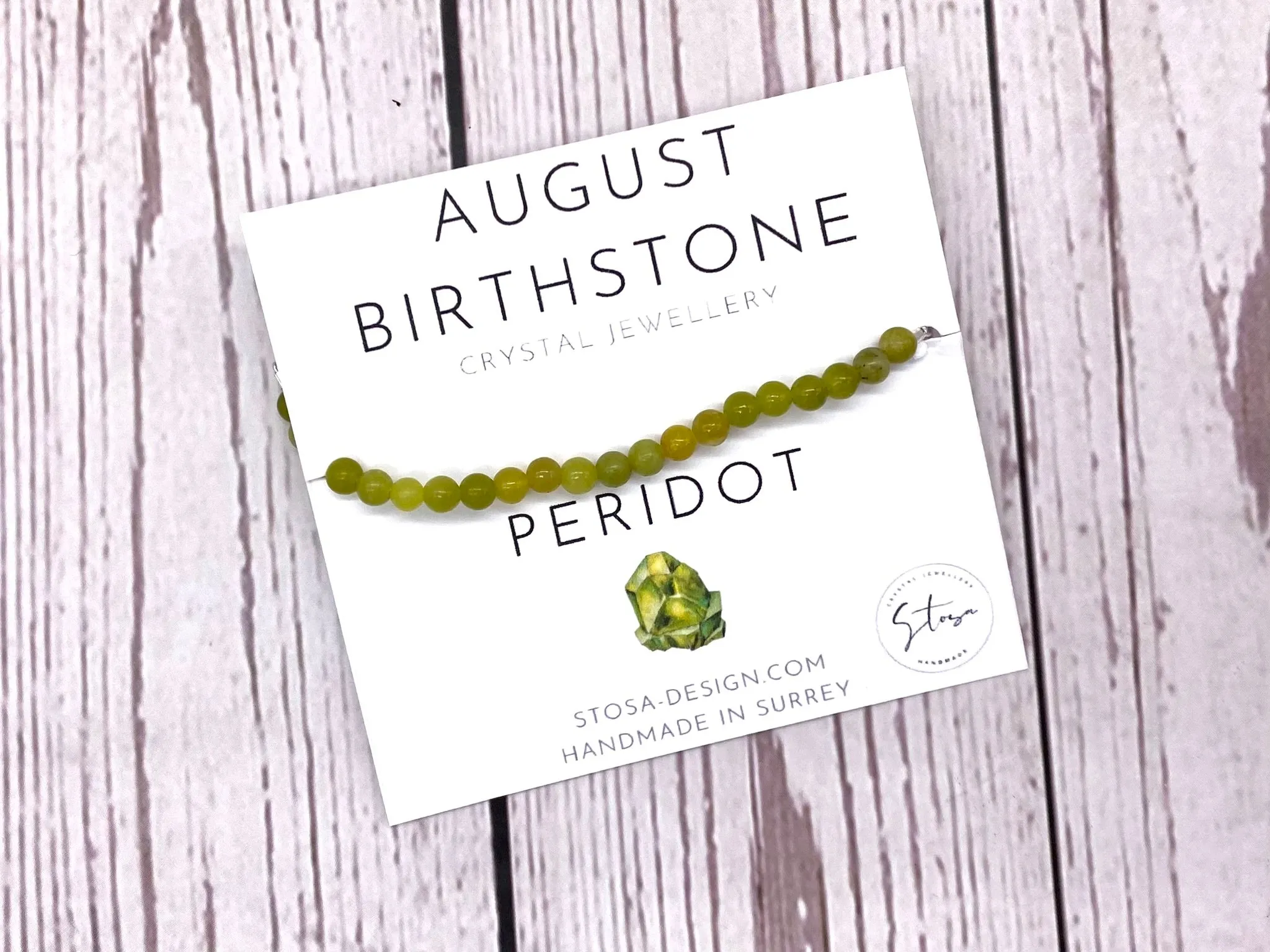 Birthstone Paper Clip Chain Bracelet