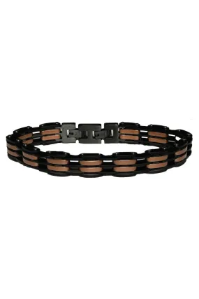 Black & Brown Stainless Steel Bracelets - Heavy Duty (Unisex)