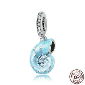 Blue Conch Pendant Charm Jewelry Without Chain - BOS32