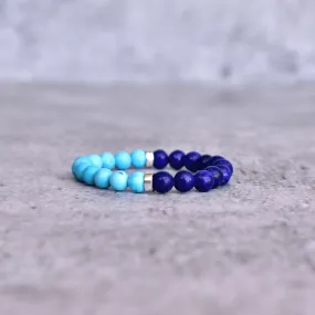 Blue Horizon- Lapis and Turquoise Bracelets