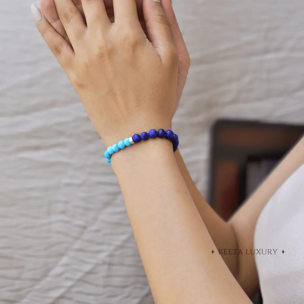 Blue Horizon- Lapis and Turquoise Bracelets