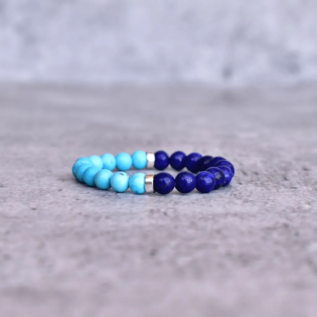 Blue Horizon- Lapis and Turquoise Bracelets