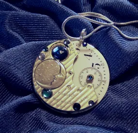 Blue Moon Watchworks Steampunk Jewelry Pendant