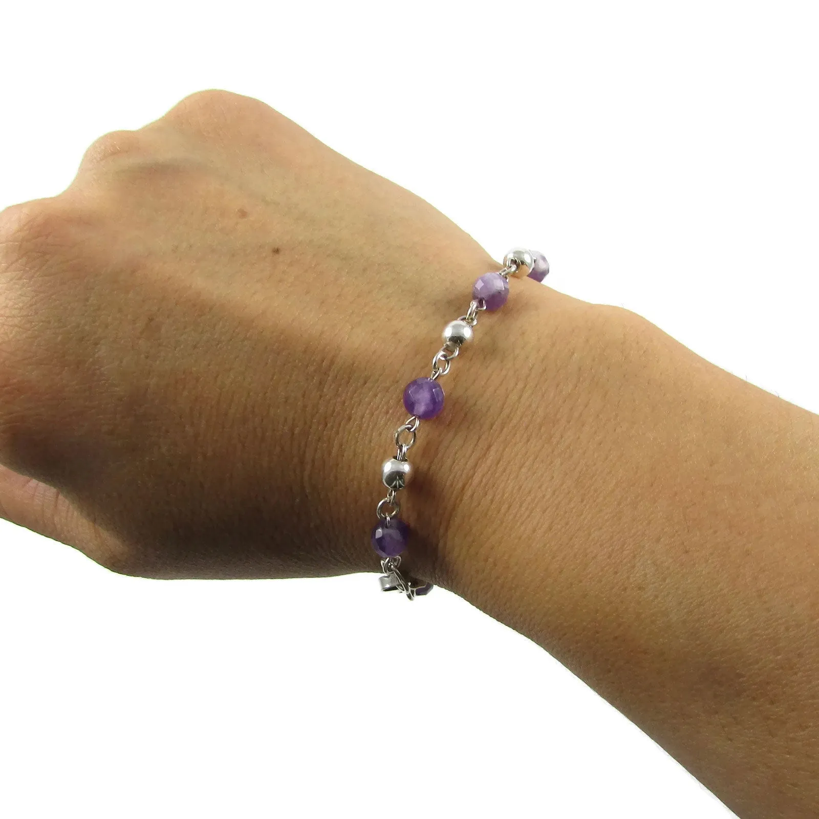 Bolitas Gemstones Bracelet - Amethyst