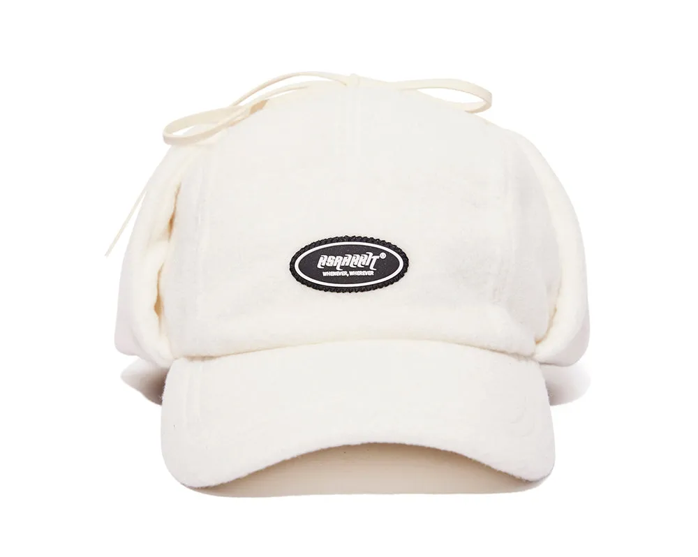 BSW FLEECE EARFLAP CAP WHITE