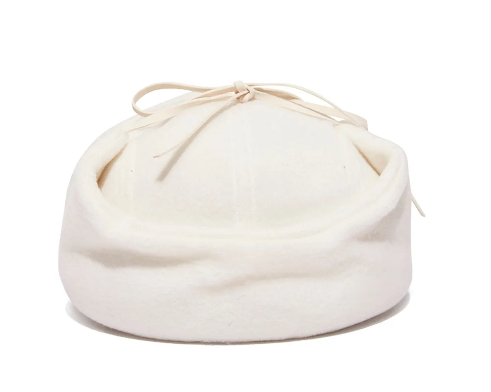 BSW FLEECE EARFLAP CAP WHITE