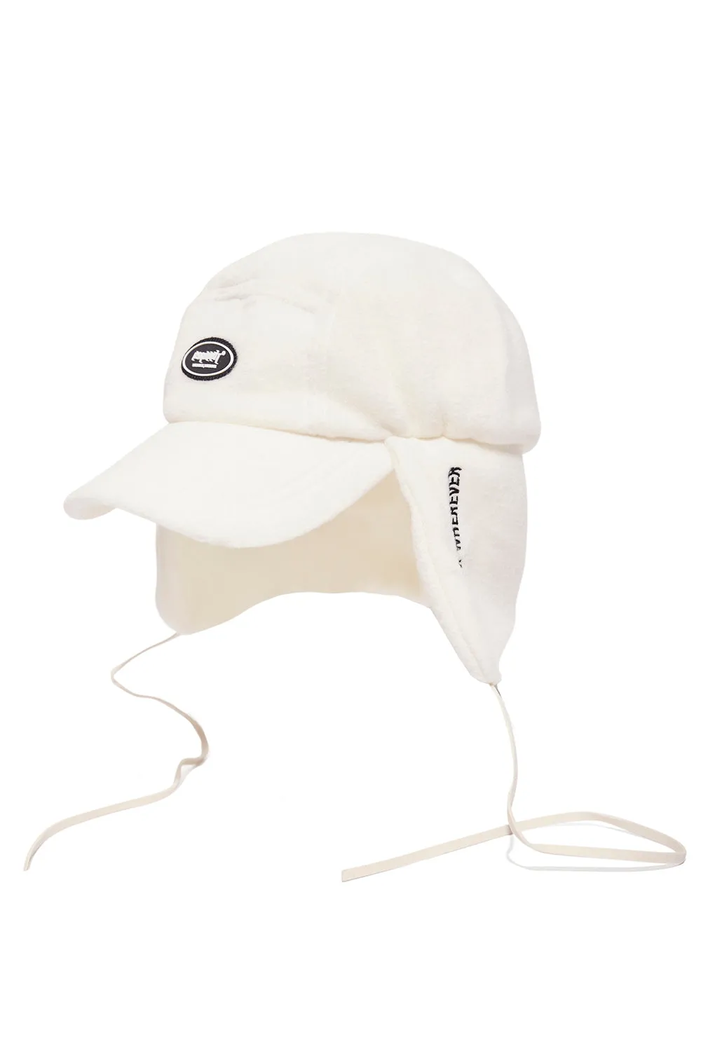 BSW FLEECE EARFLAP CAP WHITE