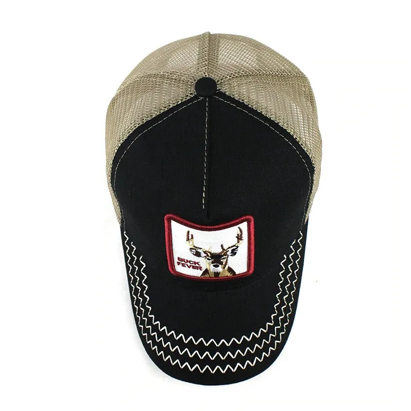 Buck Stag Embroidered Snapback Baseball Cap