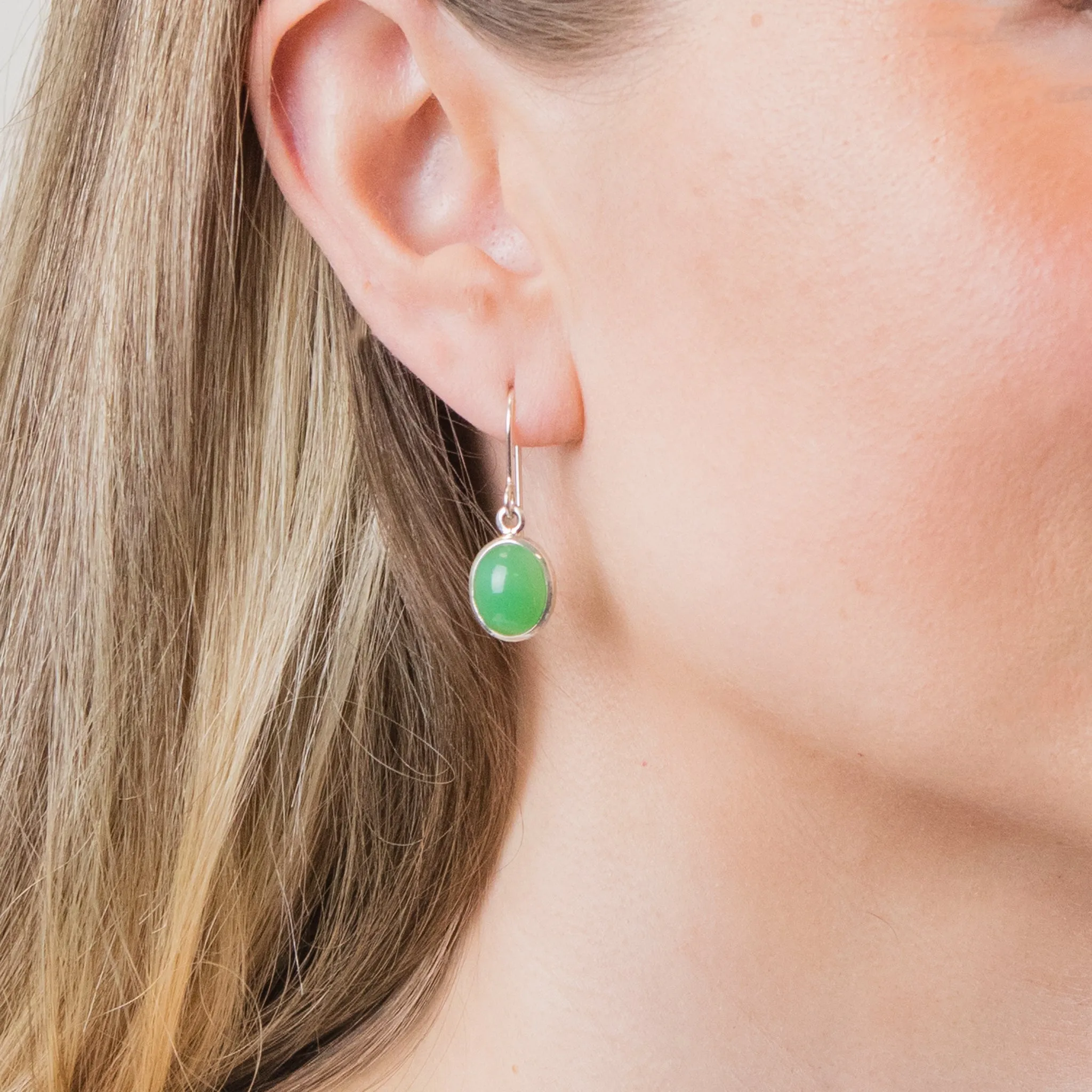 Burmese Jade  Drop Earrings