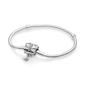 Butterfly Clasp Silver Bracelet