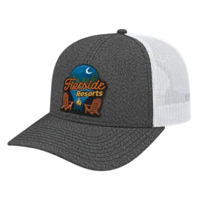 Cap America Custom Embroidered Hat with Logo - Premium Melange Trucker Mesh Back Cap i8518